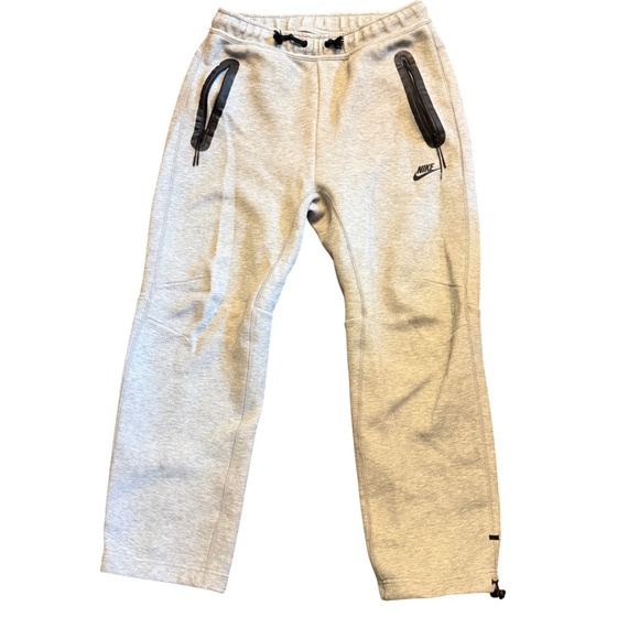 Nike Other - Nike Tech Fleece Mens Medium Grey Heather Straight Leg Joggers Sweatpants Bungee
